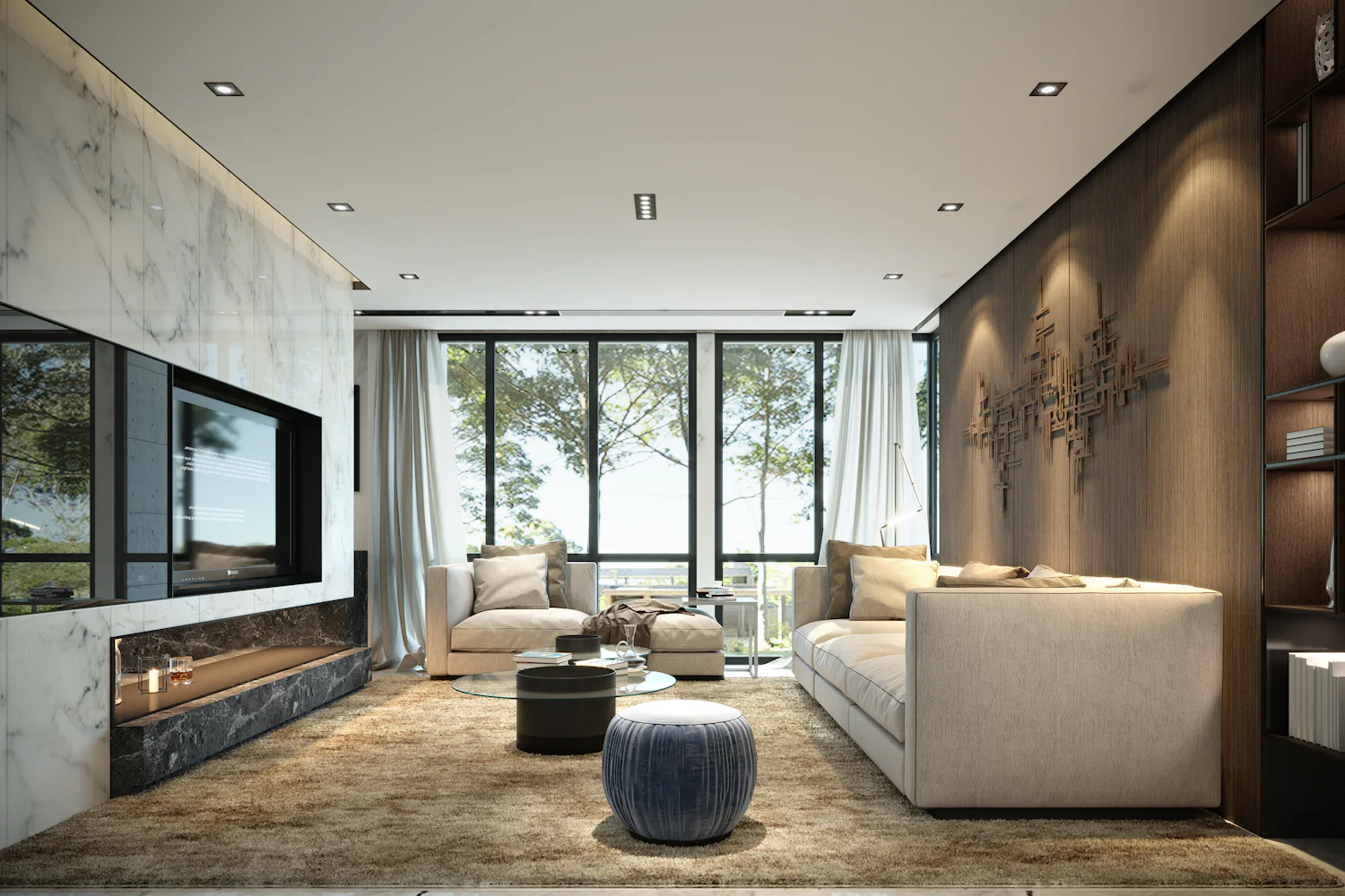 The Skynet Residence living room, the house every lab is built on